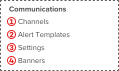 screenshot of the communications section